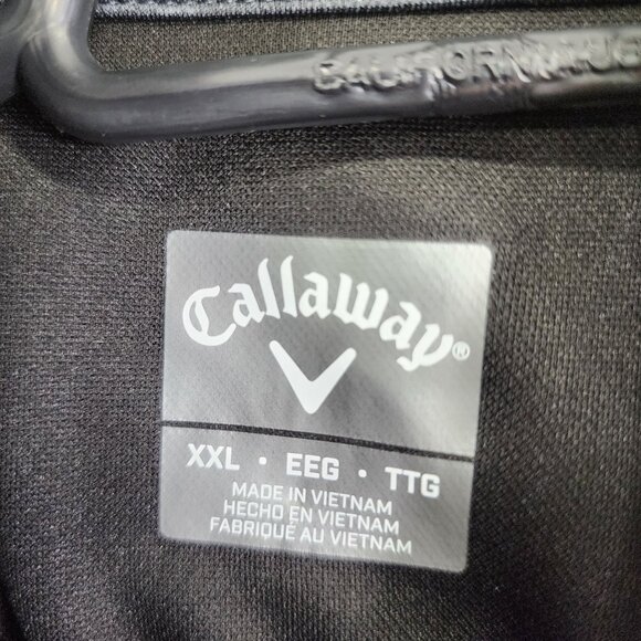 Mens Black & Gray Callaway Jacket Full-Zip Mock Neck Long Sleeve XXL - Picture 10 of 15